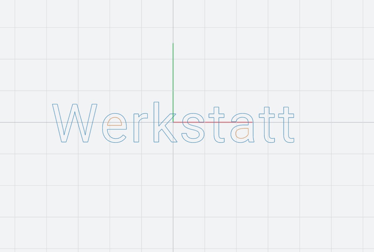 Schritt 1: Schrift wird Kontur